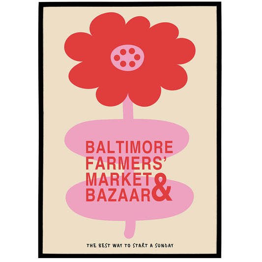 Baltimore Farmers Market & Bazaar Poster
