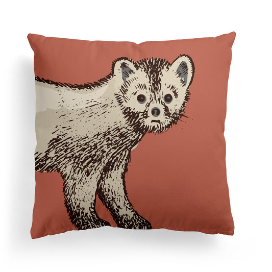 Pillow with Polecat-ferret