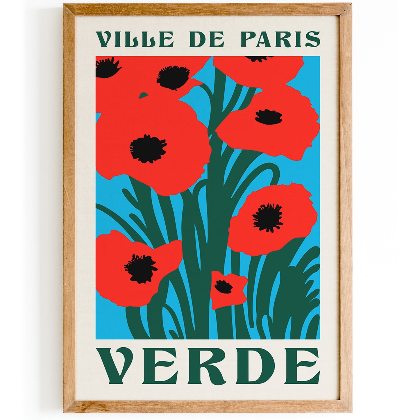 Verde Ville de Paris Floral Poster