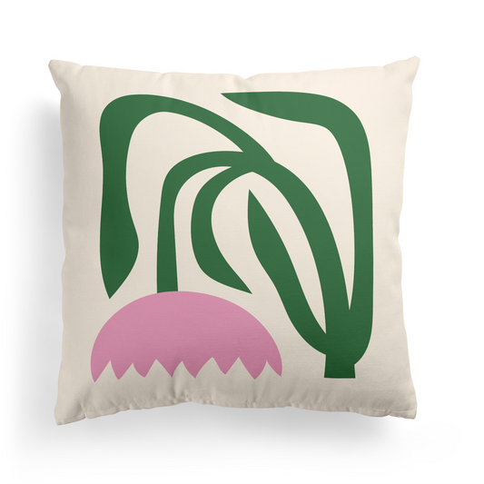 Big Pink Flower Throw Pillow