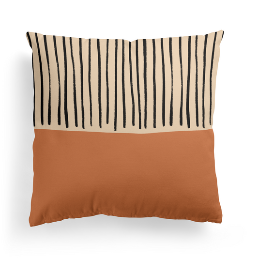 Boho Mid Century Modern Art Throw Pillow