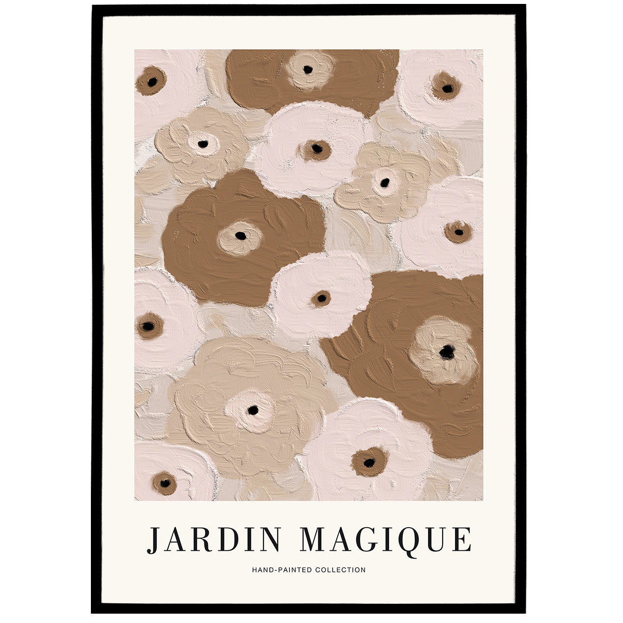 Beige Boho Jardin Magique Poster