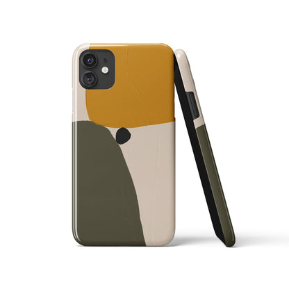 Minimalist Green Yellow Stones iPhone Case