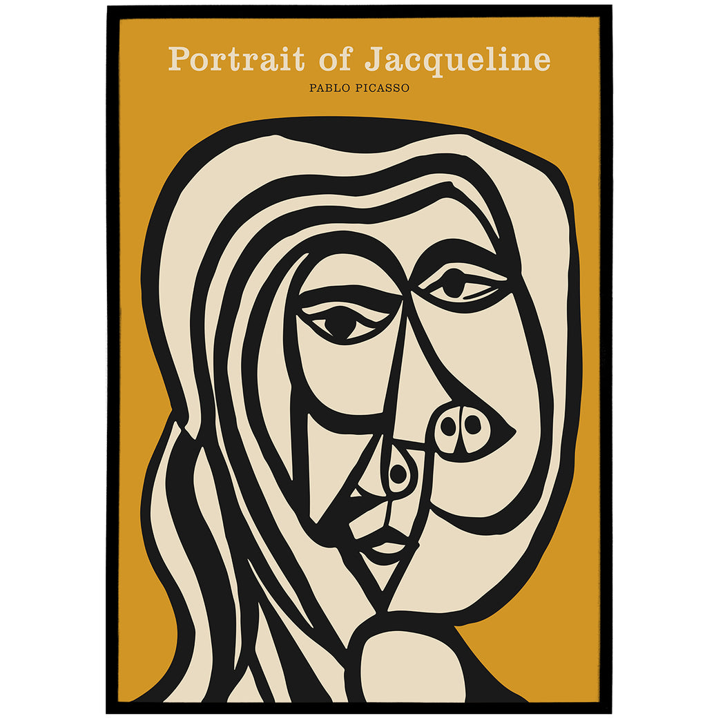 Mustard Portrait of Jacqueline Picasso Poster