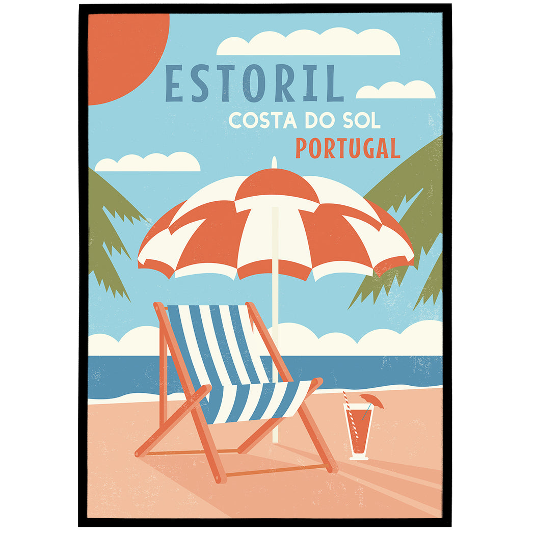 Estoril Portugal Beach Poster