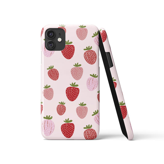 Pink Strawberry iPhone Case