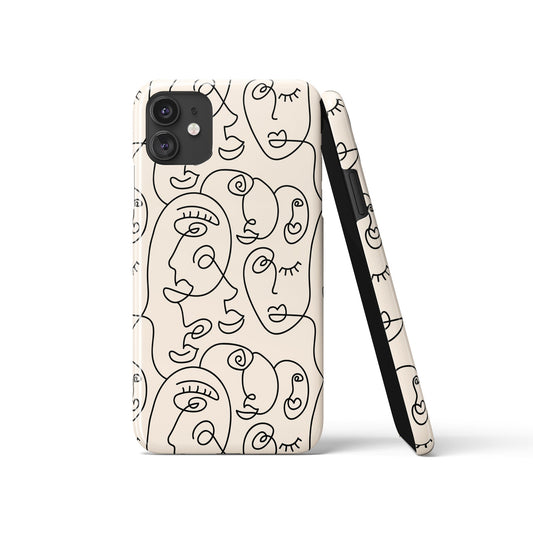 Line Art Drawing iPhone Case