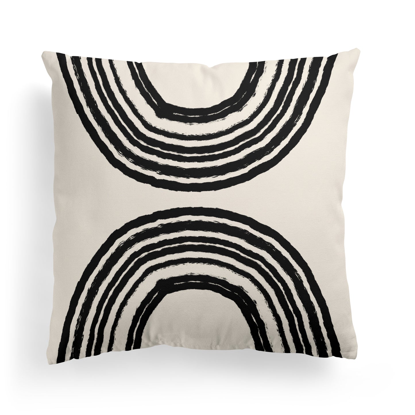 Black Rainbows Modern Aesthetic Throw Pillow