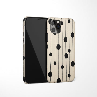 Black Dots Painting iPhone Case