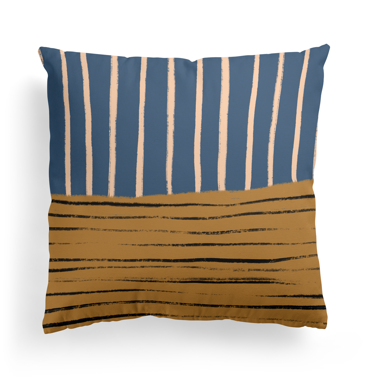 Earth Tones Abstract Lines Throw Pillow