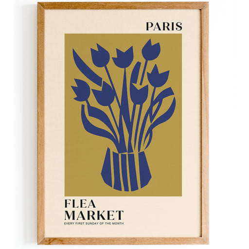 Paris Flea Market Retro Poster