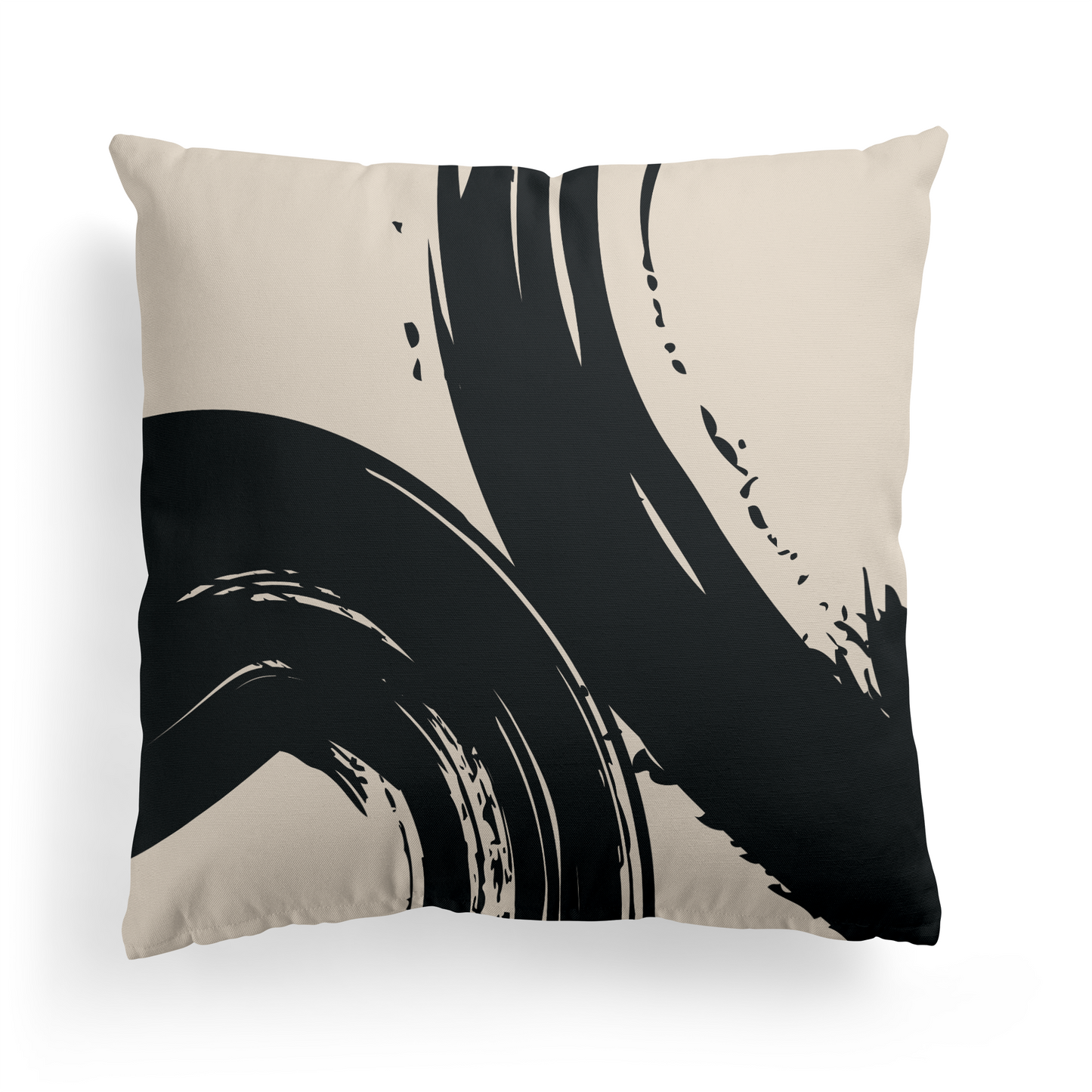 Loft Design Black Ink Throw Pillow