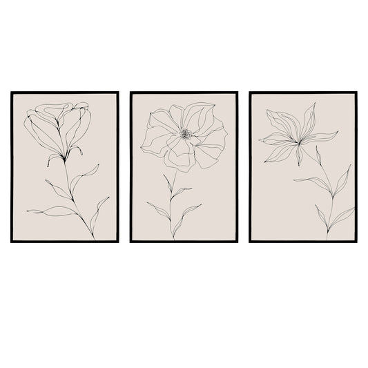 Set of 3 Rustic Nature Prints