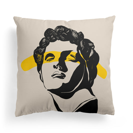 Eclectic Ancient David Sculpture Throw Pillow