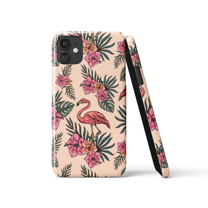 Beige Flamingo Tropical iPhone Case