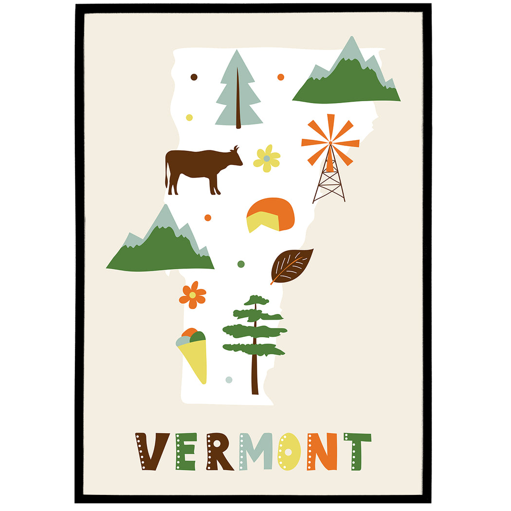 Vermont, Travel Poster