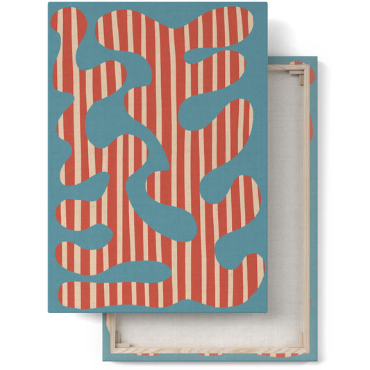 Retro Striped Canvas Print