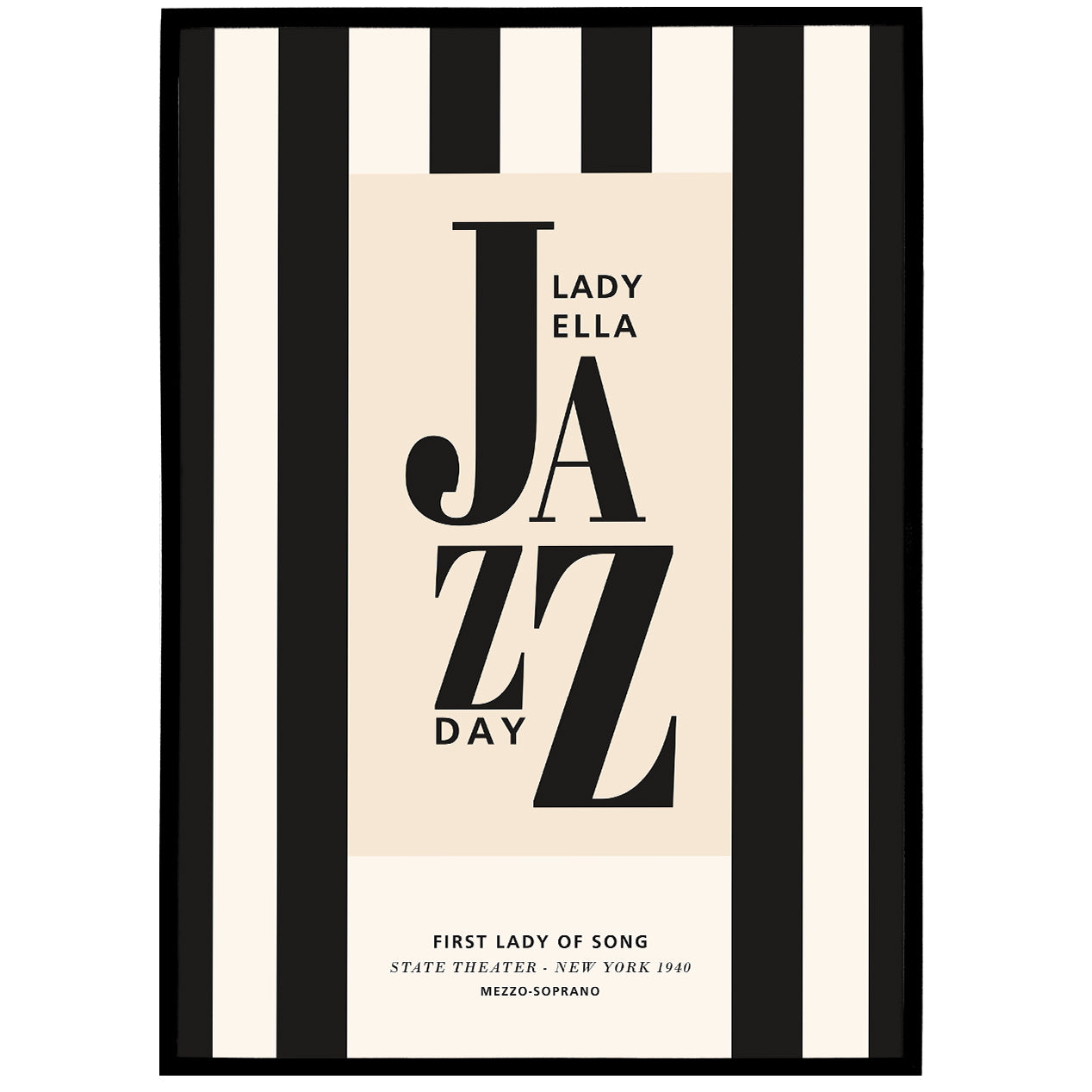 E. Fitzgerald Inspired Jazz Poster