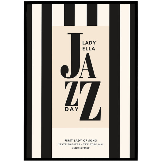 E. Fitzgerald Inspired Jazz Poster