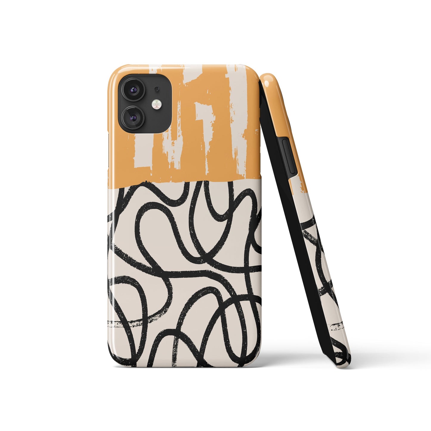 Yellow Mid Century Modern iPhone Case