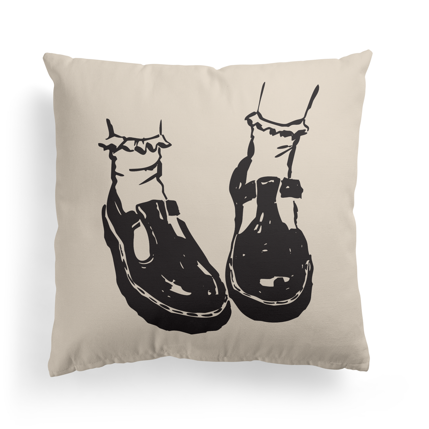 Retro Mary Jane Shoes Throw Pillow