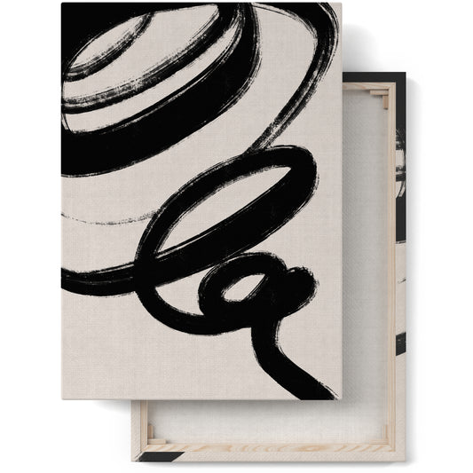 Modern Black Abstract Canvas Print