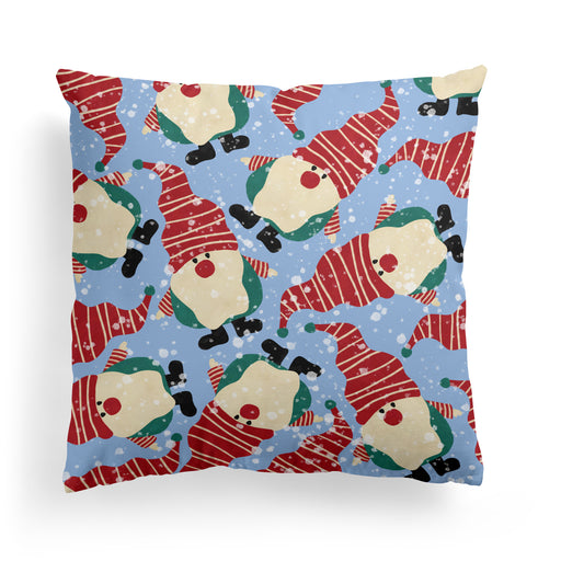 Funny Christmas Gnoms Pattern Throw Pillow