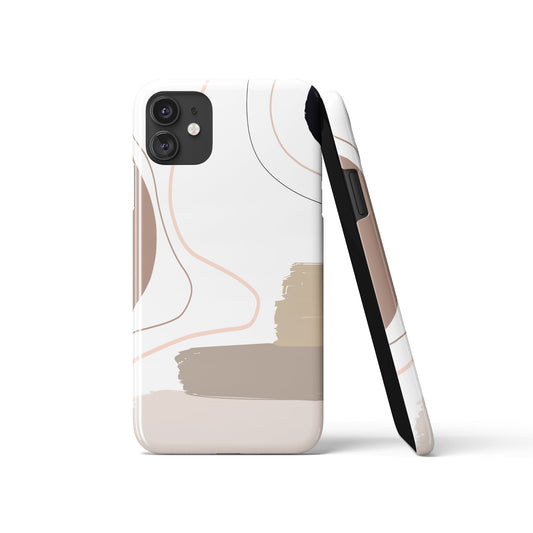 White Aesthetic Abstract iPhone Case