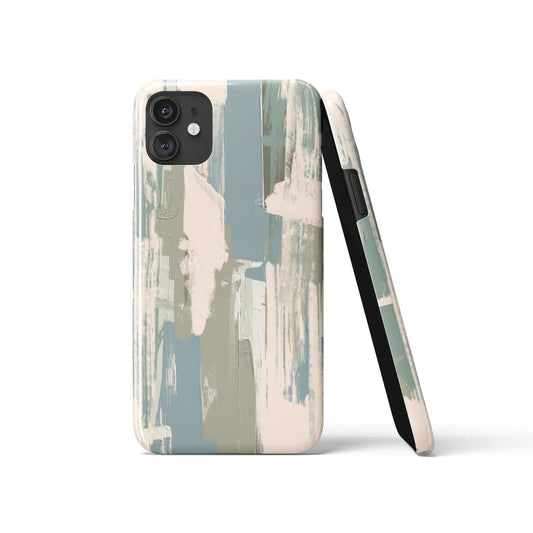 Pastel Blue Abstract Painting iPhone Case
