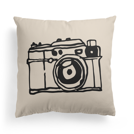 Retro Camera Photography Lover Throw Pillow