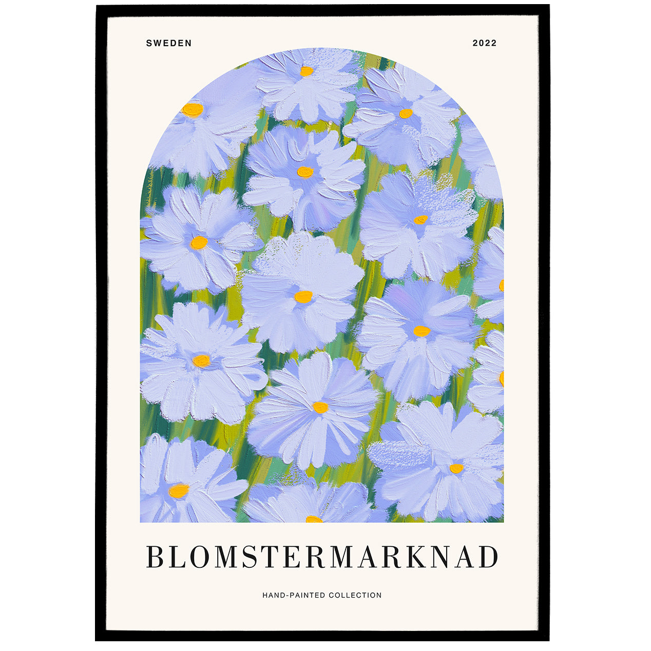 Blomstermarknad Sweden Floral Poster