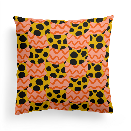 Throw Pillow with Modern Abstract Pattern