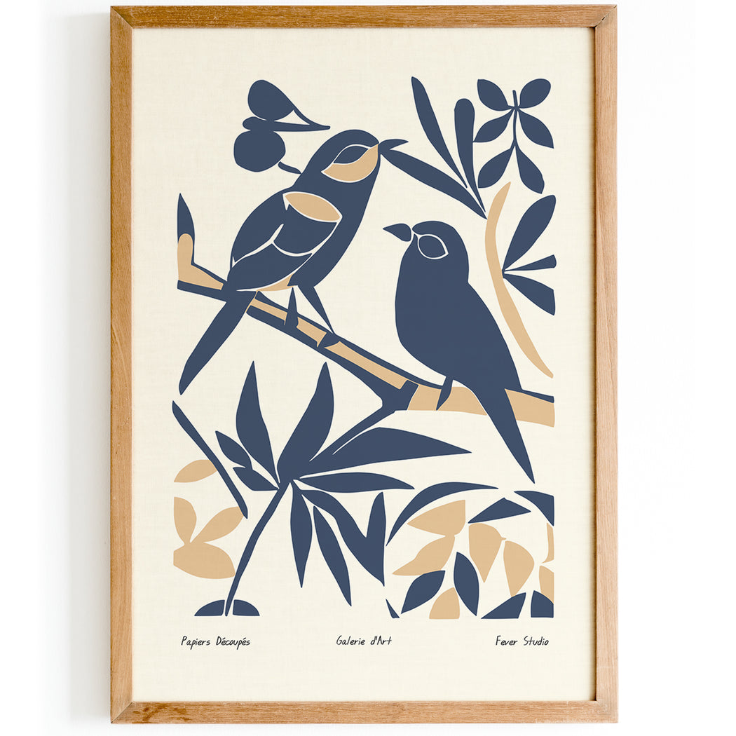 Birds on Tree Art Print