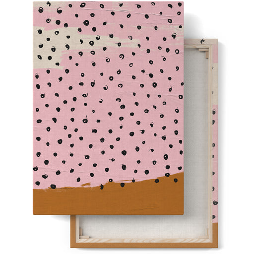 Mustard & Pink Abstract Canvas Print