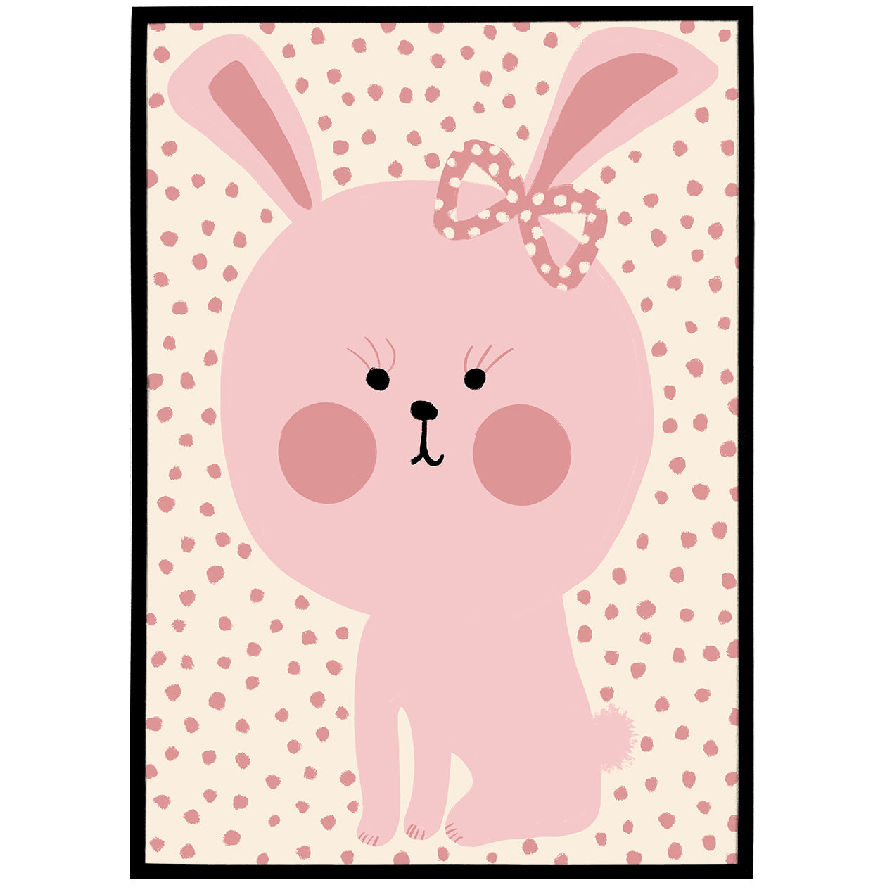 Cute Little Pink Rabbit Print