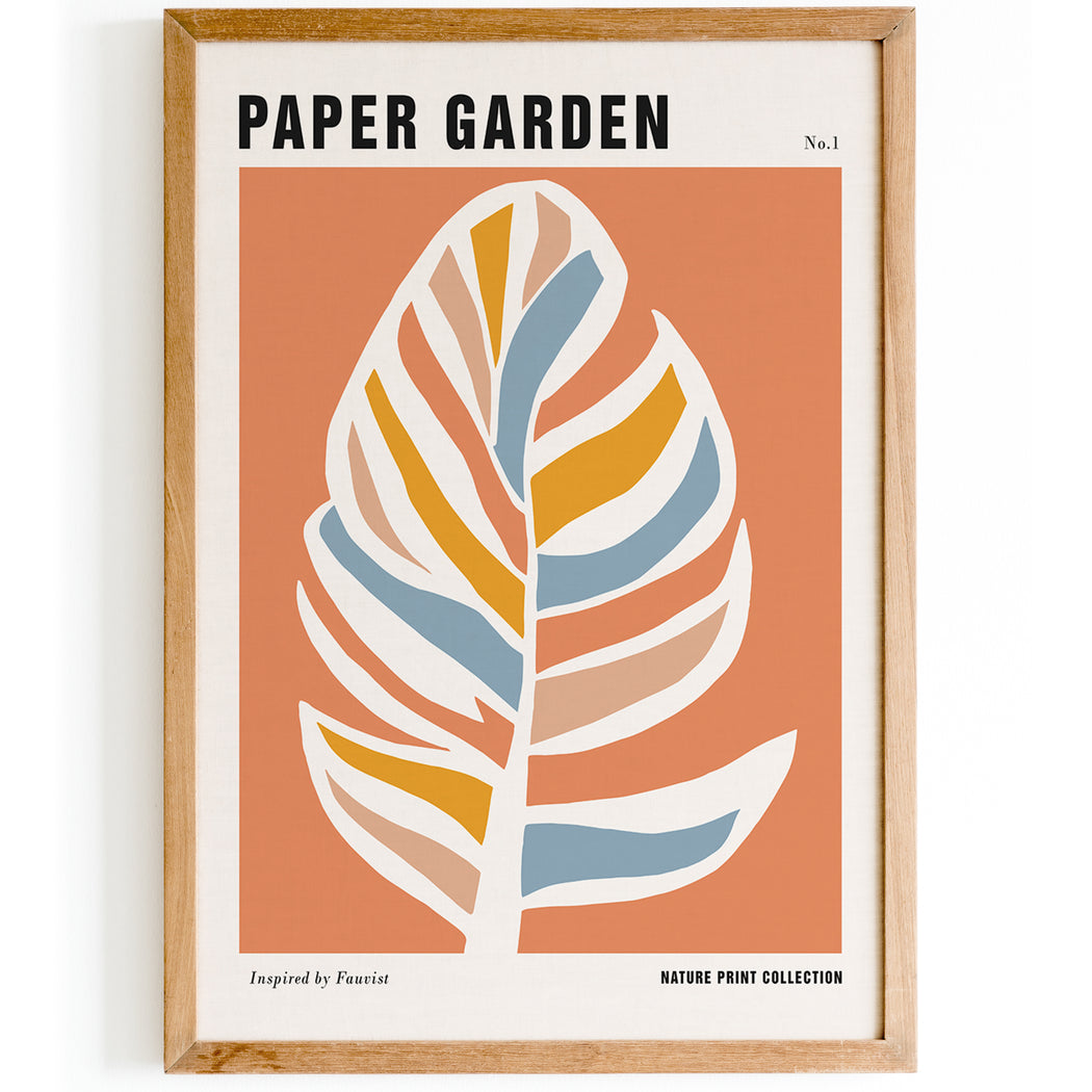 Paper Garden Leaf Poster