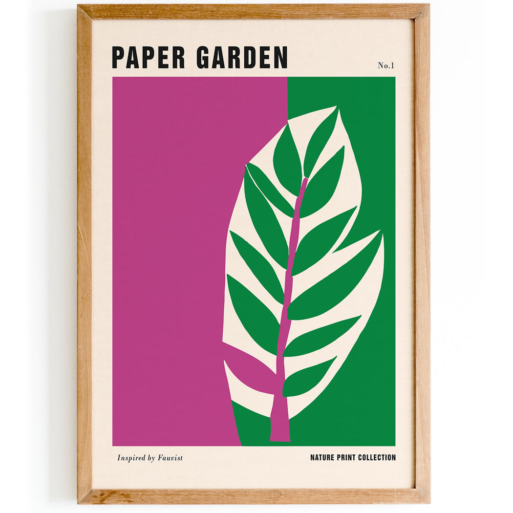 Magenta Paper Garden Art Print