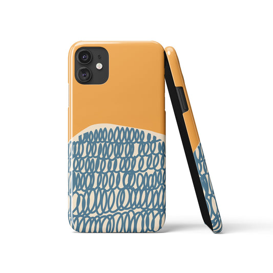 Yellow Mid Century Modern iPhone Case