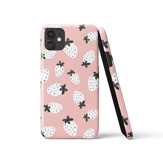 Pink Strawberries iPhone Case