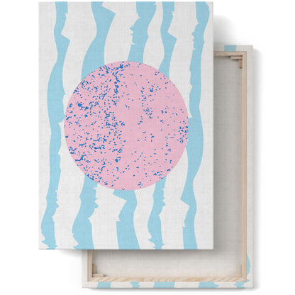 Pink Blue Feminine Canvas Print