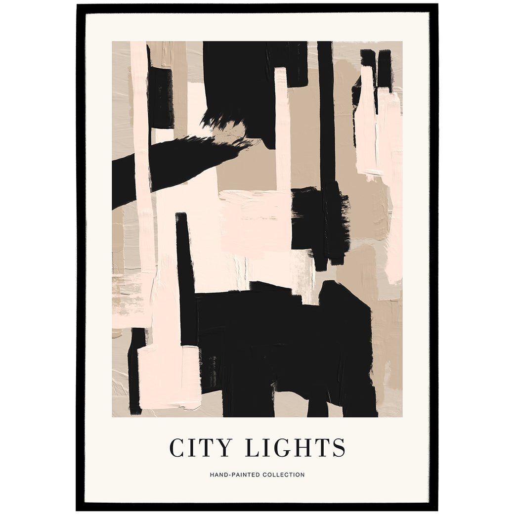 City Lights Abstract Wall Print