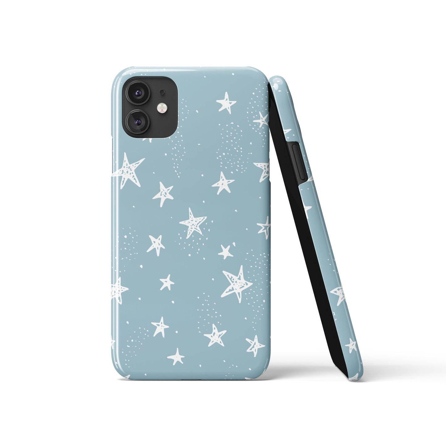 Pastel Blue Stars iPhone Case