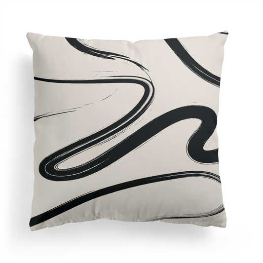 Painted Expressionism Pollock Inspired Throw Pillow