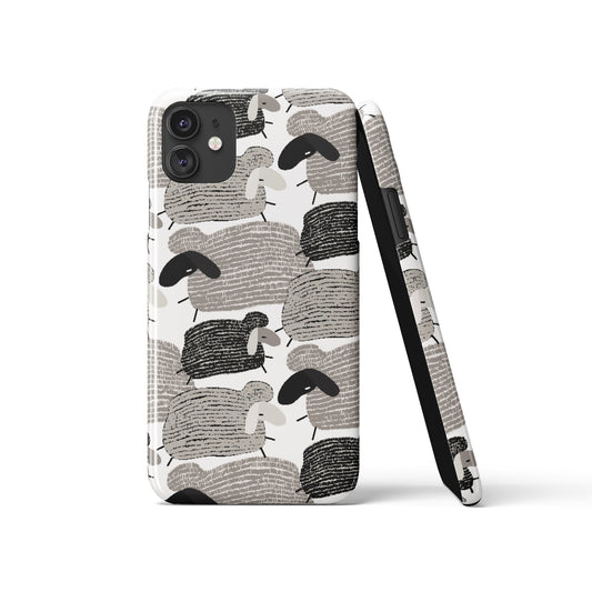 Grey Nordic Sheep iPhone Case
