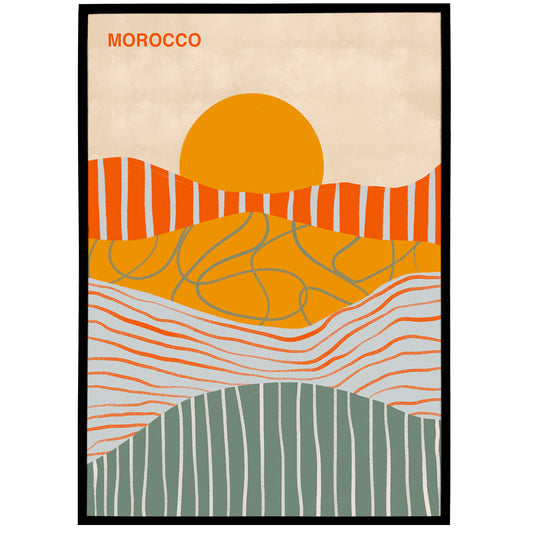 Colorful Morocco Travel Poster