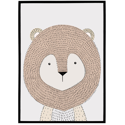 Scandinavian Lion Poster