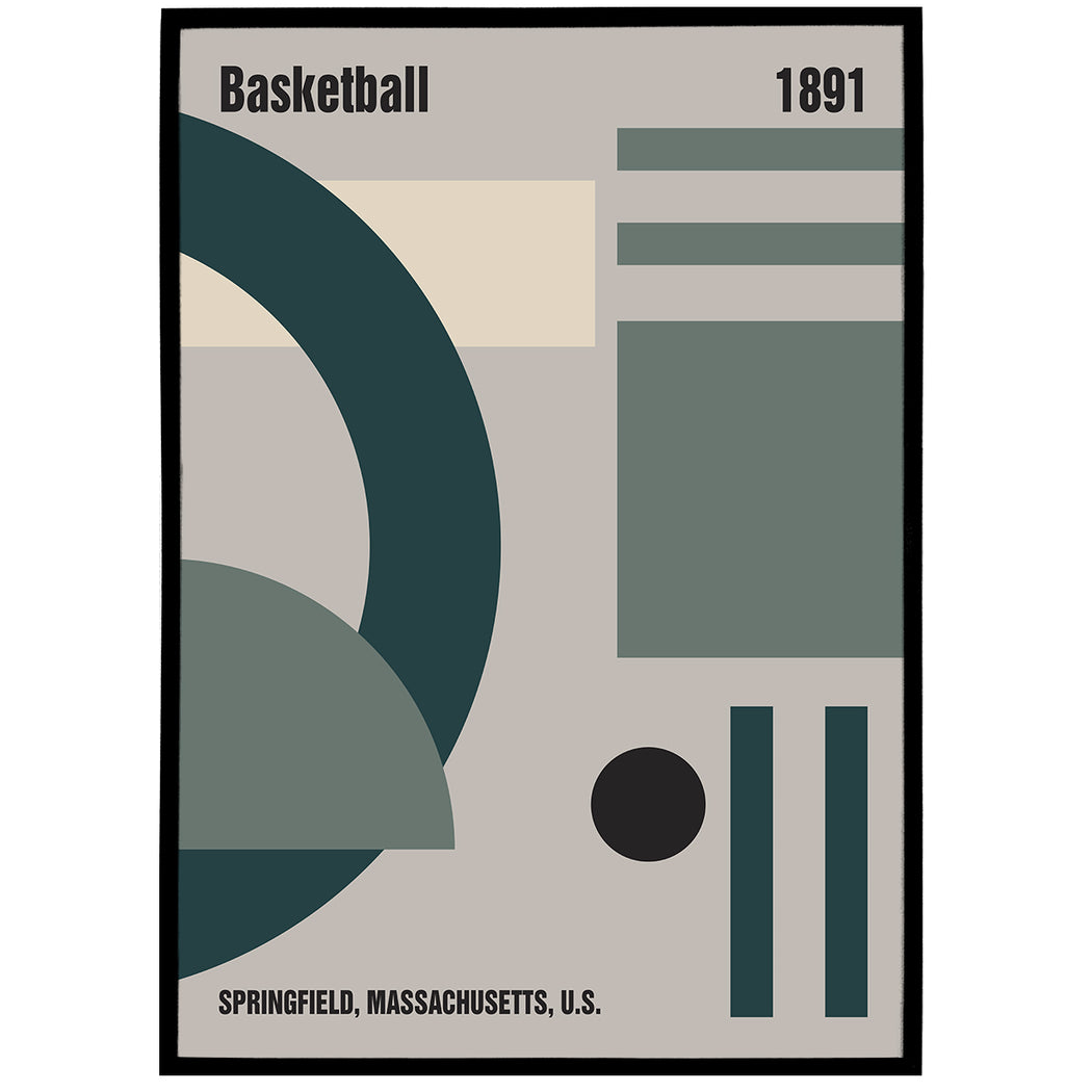 Springfield, Massachusetts - Basketball Poster