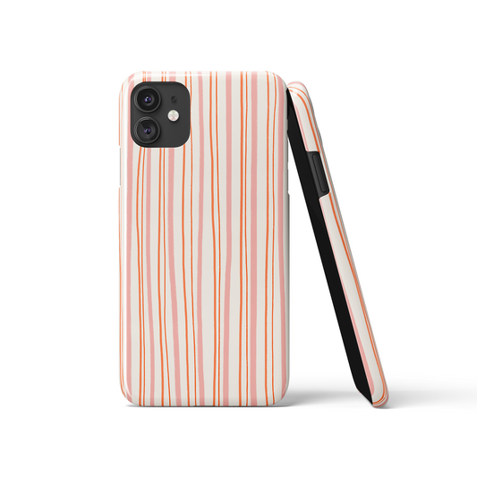 Retro Bright Striped Pattern iPhone Case