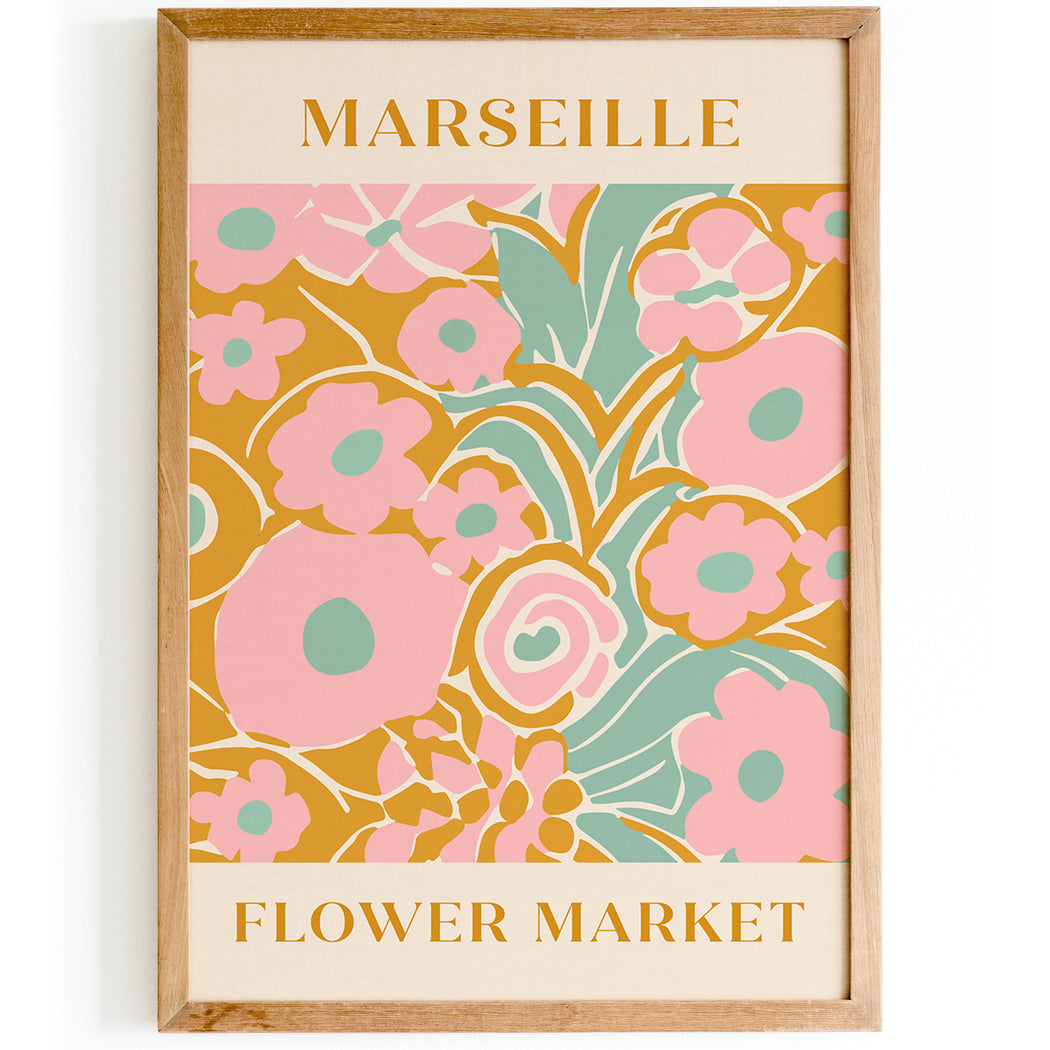 Marseille Flower Market Poster