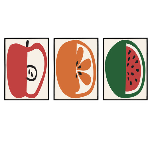 Set of 3 Fruits Prints